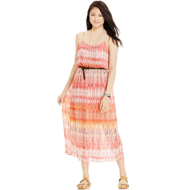 American Rag Juniors Pleated Print Maxi Dress